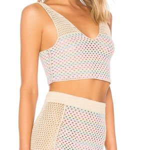 Lovers + Friends pastel rainbow top